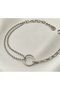 Xuping Asymmetric Chain Mixed Ring Bracelet – Silver Color Tarnish-Resistant Steel Minimalist Women's Bracelet - 3