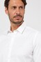 White Hard Collar Long Sleeve Pocketless Satin Slim Fit 100% Cotton Shirt 1004260424 - 4