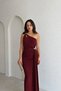 One-Shoulder Draped Evening Dress