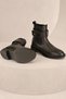 Women's Genuine Leather Elastic Buckle Detailed Boots - 4