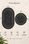 Nerissa 2-Piece Plush Bath Mat Set Round and Oval Mat Sets with Non-Slip Base, Soft Textured, Stylish and Decorative Bath Rug, Modern Design - 3
