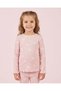Girls Pink Floral Printed Rib T-Shirt