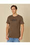 Men Brown Printed T-Shirt