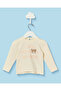 Infant Girls Beige Printed T-Shirt