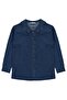Ruffle Detailed Denim Shirt for 6-9 Years Old - Blue