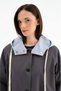 Women's Detachable Hooded Lined Design Long Trench Coat - 6