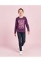 Senior Girls Purple Floral Graphic T-Shirt - 2