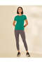 Women Green Plain Basic T-Shirt - 2