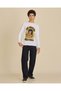 Senior Boys White Printed Long Sleeve Graphic T-Shirt - 5