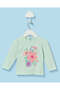 Infant Girls Mint Flower Printed T-Shirt