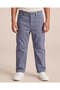 Boys Blue Grey 5-Pocket Knitted Jeans