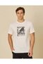Men White Printed T-Shirt
