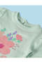 Infant Girls Mint Flower Printed T-Shirt - 2