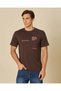 Men Maroon Printed T-Shirt