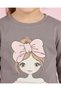 Girls Charcoal Girl Graphic Long-Sleeve T-Shirt - 3
