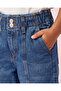 Girls Dark Wash Cut And Sew Mom Fit Jeans - 3