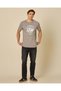 Men Beige Printed Round Neck T-Shirt - 2