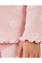 Girls Pink Floral Printed Rib T-Shirt - 3