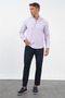Purple Buttoned Collar Long Sleeve Slim Fit Cotton Shirt 1004260236 - 2