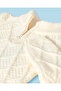 Infant Boys Cream Textured Half Zip Sweater - 2