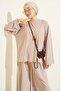 Women's Pique Fabric Loose Trousers Detailed Suit -0950 - 2