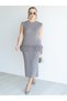 Ribbed Zero Sleeve Sweater Skirt Knitwear Set - 2