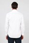 White Hard Collar Long Sleeve Pocketless Satin Slim Fit 100% Cotton Shirt 1004260424 - 5
