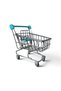 Miniature Mini Shopping Cart Decorative Desktop Organizer Turquoise - 2