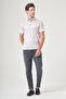 Beige-Brown Polo Collar Short Sleeve Pocketless Slim Fit Cotton T-Shirt 1011260159 - 2