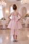 Girls' Princess Evening Dress with Large Ribbon Detail Elegant Design Children's Evening Dress 6-13 Years Old - 3