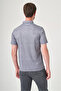 Smoked-White Polo Collar Short Sleeve Pocketless Slim Fit Cotton T-Shirt 1011260159 - 5
