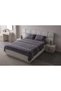 Punch Embroidered Chenille Fabric Double Bedspread Anthracite