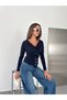 Drapeli Collar Buttoned Long Sleeve Blouse - 2