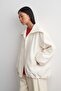 Wide Collar Bomber Jacket Ecru - 3