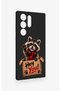 Samsung S23 Ultra Compatible Cute Raccoon Patterned Silicone Case - 3