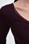 Lace Collared Modal Blouse P06099 - 3