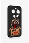 Mi 17 Ultra Compatible Cute Raccoon Patterned Silicone Case - 3