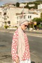 Talia Kibrit Pattern Jacquard Shawl - Stone - 3