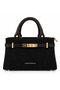 Luxury Suede Women's Hand and Shoulder Bag with Cross Strap