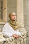 Talia Kibrit Pattern Jacquard Shawl - Nefti - 2