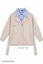 Striped Garnished Light Beige Lined Trench Coat - 4