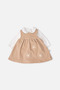 Velvet Dress 2-Piece Set (Shining Girl) Beige
