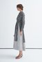 Women's Contrast Shirt Dress with Black Stripes - 5