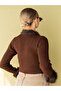 Low-Cut Cardigan with Fur Collar and Sleeves - 7