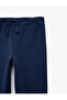 Elastic Waist Cotton Sweatpants with Pockets - 3
