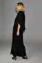 Voile Women's Flowy Blouse and Wide-Leg Pants Black Top and Bottom Set - 6