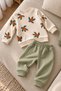 Baby Set Turtle Patterned 2-Piece Set Top and Bottom Set Seasonal Unisex Baby Boy Girl 3 6 9 12 Months - 6