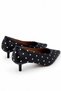 Lang Women's Polka Dot Black Short Heeled Comfortable Sole Pointed Toe Classic Heeled Shoes 4.5 cm Heel - 5