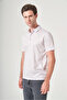 Beige-Brown Polo Collar Short Sleeve Pocketless Slim Fit Cotton T-Shirt 1011260159