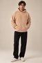 Terry Textured Hooded Oversize Sweatshirt